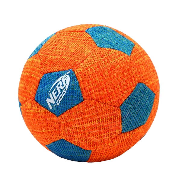 Pelota Nerf Dog XWeave Squeak Grande Naranja Azul