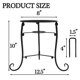 thumbnail image 2 of Soporte de bola de observación de 25 cm de altura para bolas de 20‑25 cm, negro, metal – 20 cm L x 20 cm A x 25 cm H, 2 of 9