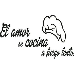 Rienda Libre Graphics - Frase Deco El Amor Se Cocina A Fuego Lento Fr‑11012