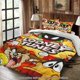 thumbnail image 1 of Bedding Warner Bros Cartoon Characters Red Background with Yellow Stars Animation Theme Suitable for All Seasons Machine Washable Includes Pillowcases Suitable, 1 of 1