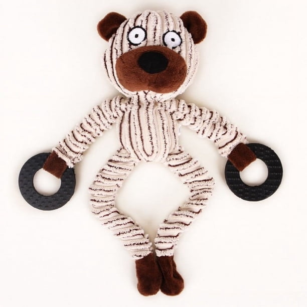 Cute Pet Chew Toy For Dog, Resistant Monkey Shaped Plush Dog Chew Toy, Interactive Dog Squeaky Toys