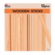 thumbnail image 1 of Palitos de madera para manualidades StesoSHOP 12 piezas de madera de haya 26 cm, 1 of 8