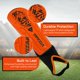 thumbnail image 2 of Espinillera de fútbol Vizari Malaga para niños naranja/negra, talla XXS, 2 of 7