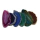 thumbnail image 1 of 6 piezas forma irregular ágata cuarzo rebanada colgante encantos joyería multicolor, 1 of 5