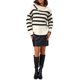 thumbnail image 2 of Mujeres Suéteres de Jersey de Manga Larga con Rayas, Cuello con Solapa, Bloque de Color, Blusas Sueltas Casuales M Albaricoque, 2 of 6
