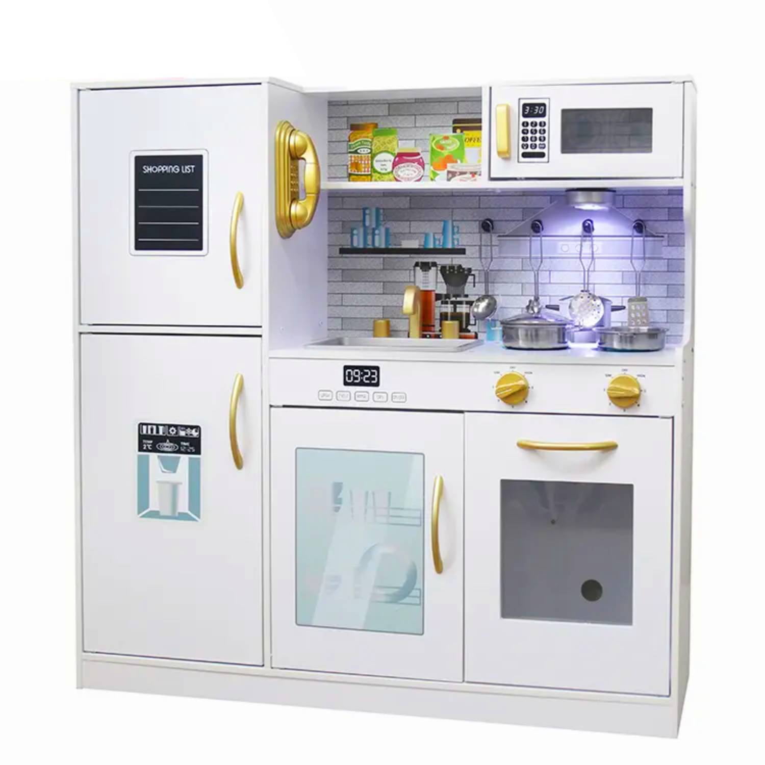 Kidscool - Cocina Full Kitchen Led Blanca Kisdcool