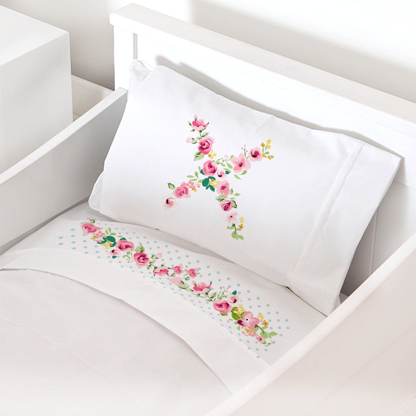 Tuyo Print - Juego De Sábanas Cuna Letras Vintage X