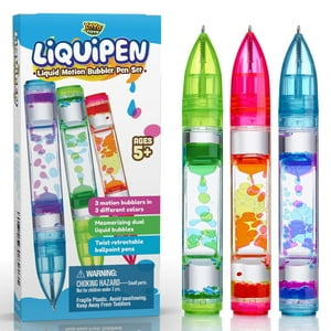 Yoya Toys - Bolígrafos Liquid Motion Liquipen Yoya Liquipen Para Niños Y Adultos, Paquete De 3