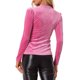 thumbnail image 3 of INSPIRE CHIC Blusa de Mujer de Halloween de Terciopelo Metálico con Brillo Cuello Alto Manga Larga con Volantes XS Rosa Fucsia, 3 of 6