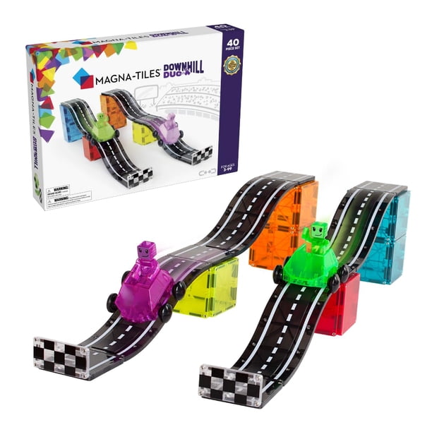 Set de construcción MAGNA-TILES Downhill Duo de 40 piezas para niños a partir de 3 años