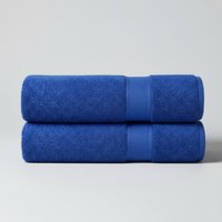 Pack 2 Toallas De Baño Algodón 135X70 Chiteco Classic Suave Color Azul