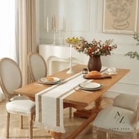 Genérico - Camino Mesa Algodón Yute Étnico 180X30 Zebrados