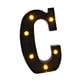 thumbnail image 3 of Letrero Con Letras Del Alfabeto Iluminado, Color Negro, Para Decoración De Pared Del Hogar, C, 5,16 X 8,58 X 1,57 Pulgadas, 3 of 3