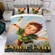 thumbnail image 4 of Peter Pan Conjunto de sábanas temático, trío de piezas, cómodo y amigable con la piel, diseño único, regalo de decoración para el hogar para familiares, amigos y fans, 90 cm * 190 cm, 4 of 6