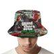 thumbnail image 4 of Gran Robo de Auto GTA Sombrero bucket para adultos, gorra de protección solar, sombrero de pescador plegable para viajes al aire libre, pesca y actividades de verano, 4 of 6