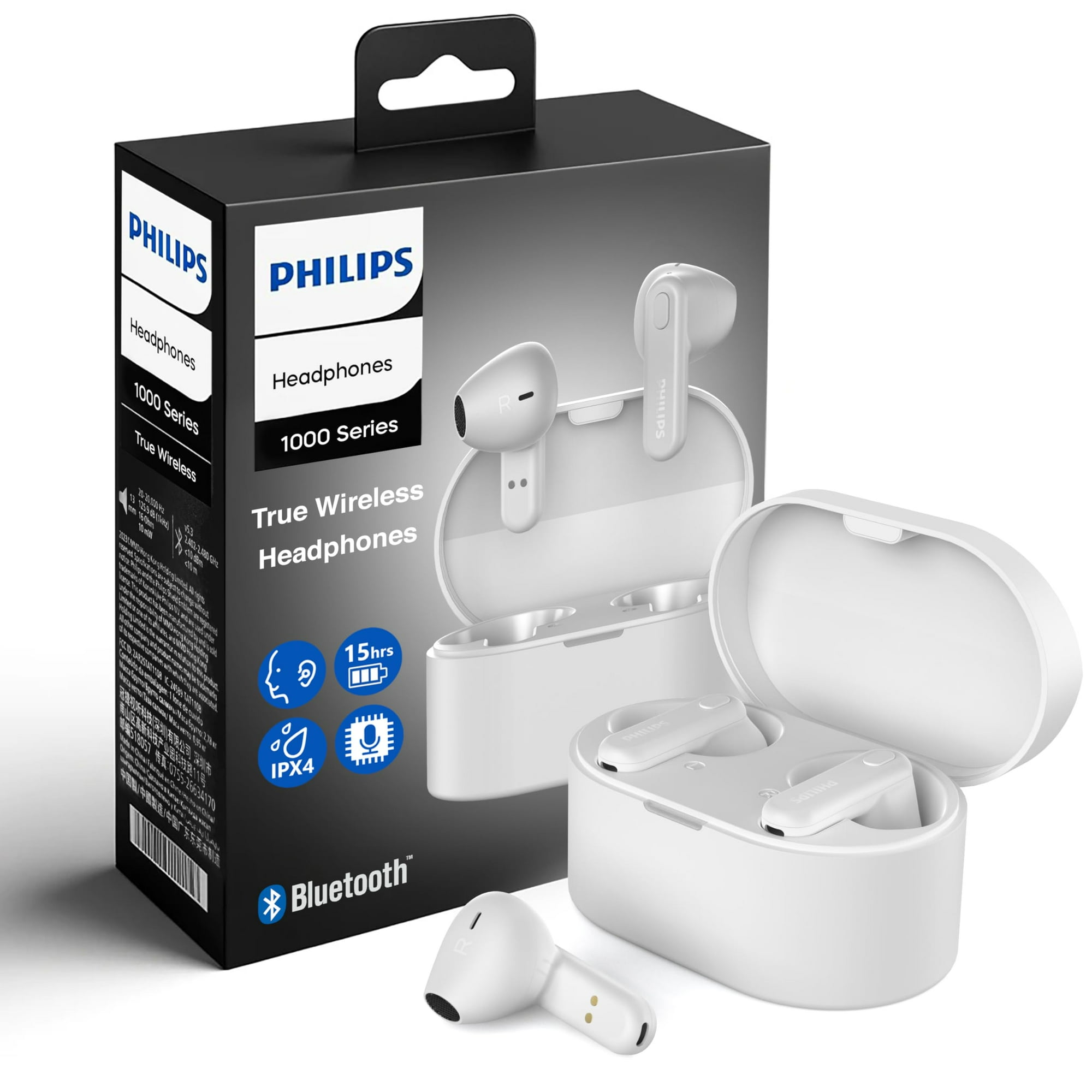 Auriculares True Wireless Philips Tat1138 Bluetooth 5.3 Blancos