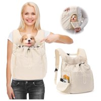 Xusx111 - Mochila Del Portador Delantero Del Perro, Mochila Ajustable Del Portador Del Perro De Mascota Mochila De Viaje Del Perro De Malla Ventilada Con Ventanas Laterales Con Cremallera Para Senderi