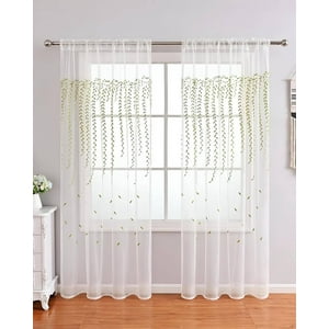 Genérico - Pack De Visillo Transparente Con Textura 140X230Cm