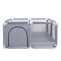 Mundo Online - Corral De Seguridad Bebe Con Aro 126X126 Cm. Gris