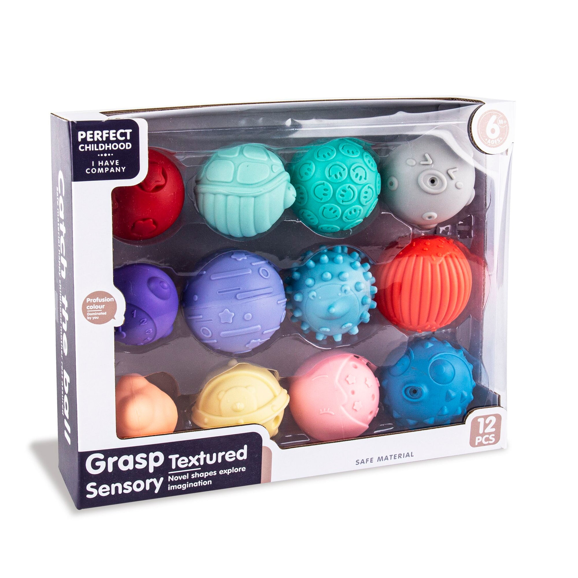 Huanger - Pelotas Sensoriales Pastel 12 Piezas