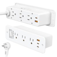 Power Strip Hopow Montaje Empotrado 6 Salidas 5 Puertos Usb