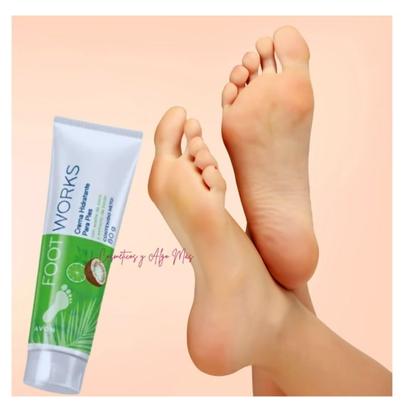 Crema hidratante para pies con aceite de coco y limon foot works