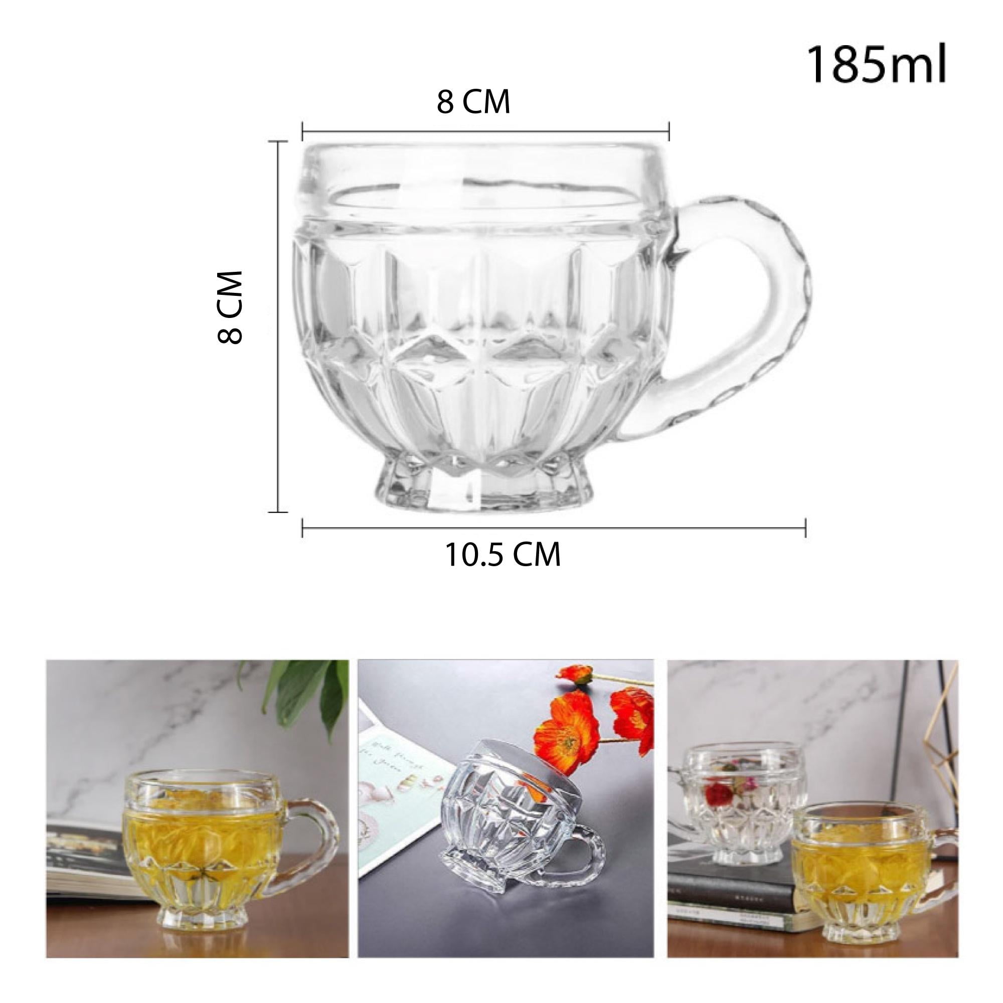 Xianzhu - Set 6 Tazas De Vidrio Con Relieve 6pcs - 185ml