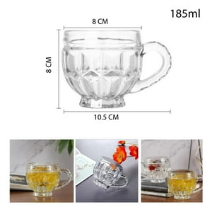 Xianzhu - Set 6 Tazas De Vidrio Con Relieve 6Pcs - 185Ml