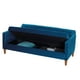 thumbnail image 2 of Futón Sofá Cama Genova Tela Velvet Azul Petroleo, 2 of 8