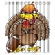 thumbnail image 1 of Cortina de ducha con diseño de pavo y feliz Día de Acción de Gracias, juego de cortinas de baño con ganchos, tamaño 66 x 72 pulgadas, 1 of 3