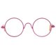thumbnail image 2 of 1/6 par de gafas de lente de lente de marco de marco redondo para 12 '' blythe mu?ecas de color rosa, 2 of 3