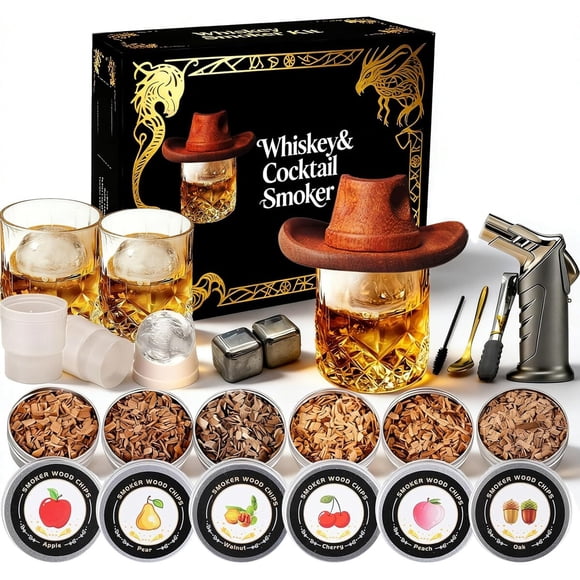 Kit Whiskey Smoker RRuimu con Soplete y 6 Sabores en Chips