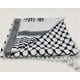 thumbnail image 4 of Bufanda árabe táctica de algodón Shemagh para el desierto, keffiyeh, para la cabeza y el cuello, color negro y blanco, talla grande, 4 of 4