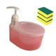 thumbnail image 1 of Dispensador De Jabón Líquido 2 En 1, 3 Esponjas Para Lavar Platos, Para Bar, Cocina, Encimera, Color Rosa, 1 of 5