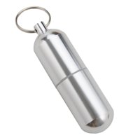 Magideal - Pastillero De Aleación De Aluminio, Caja Para Almacenar Pastillas, Bolsillos Multiusos, Dispensador De Tabletas, Contenedor Para Acampar, Senderismo Y