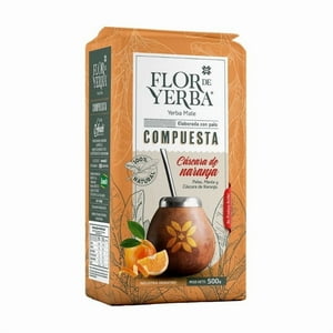 Flor De Yerba Yerba Mate Con Palo Compuesta Cáscara De Naranja 500 Gr