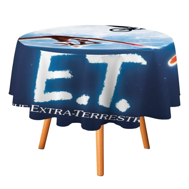 E.T., el extraterrestre Mantel Redondo con Estampado Icónico de Temática, Se Adapta a la Mayoría de Mesas, Fácil de Cuidar, Regalo Perfecto para Aficionados, Amigos y Familia.180cm