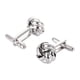 thumbnail image 3 of 2 Piezas De Gemelos De Nudo Y Tachuelas De Metal Para Traje De Fiesta, Negocios, Bodas, Plata, 3 of 3