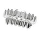 thumbnail image 2 of 18k Chapado En Oro Hip Hop Dientes Superiores Inferiores Bisutería Oro Blanco, 2 of 3