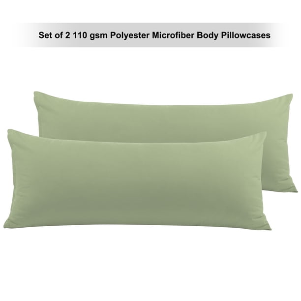 REGALWOVEN Juego de 2 Fundas de Almohada Corporal con Cremallera para Almohadas Corporales, Queen Sage