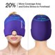 thumbnail image 4 of Gorra para aliviar la migraña ONLYCARE, gel sin olor mejorado, color morado hielo, 4 of 6