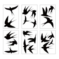 Magideal - Pegatinas De Pájaros Anticolisión Para Ventanas, 6 Hojas, 20 Piezas, Decoraciones Para Puertas De Vidrio, Calcomanías Para Ventanas De Pvc, Pegatinas