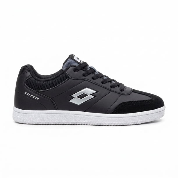 Zapatilla Deportiva Juvenil Lotto Calcio JR Negro Blanco