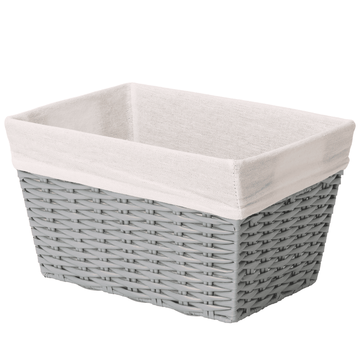 Canasto Cesta Organizadora Carry All Estilo Ratán Decorativo Gris