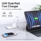 thumbnail image 3 of Bloque de carga REKNA USB-C y USB-A de 20 W para iPhone y iPad x4, 3 of 6