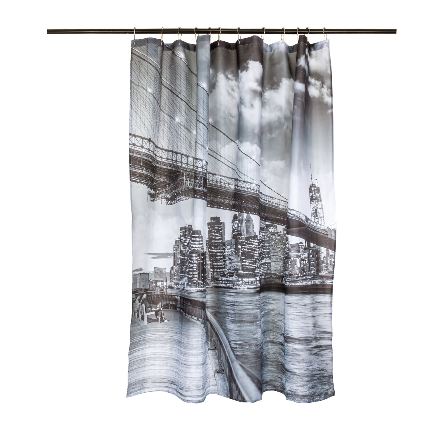 Masel - Set Cortina De Baño Brooklyn Bridge 180x180 Cms