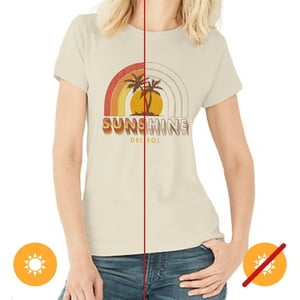 Delsol - Camiseta Para Mujer - Sunshine - Beige De Para Mujer - Camiseta (Pequeña)