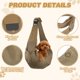 thumbnail image 3 of Uxcell Transportador de Perro en Bandolera para Perros y Gatos Pequeños de Hasta 16.5 Libras, Malla Transpirable con Hebilla Ajustable, Bolsa de Hombro Cruzada para Mascotas, (Caqui, 1 Unidad), 3 of 6