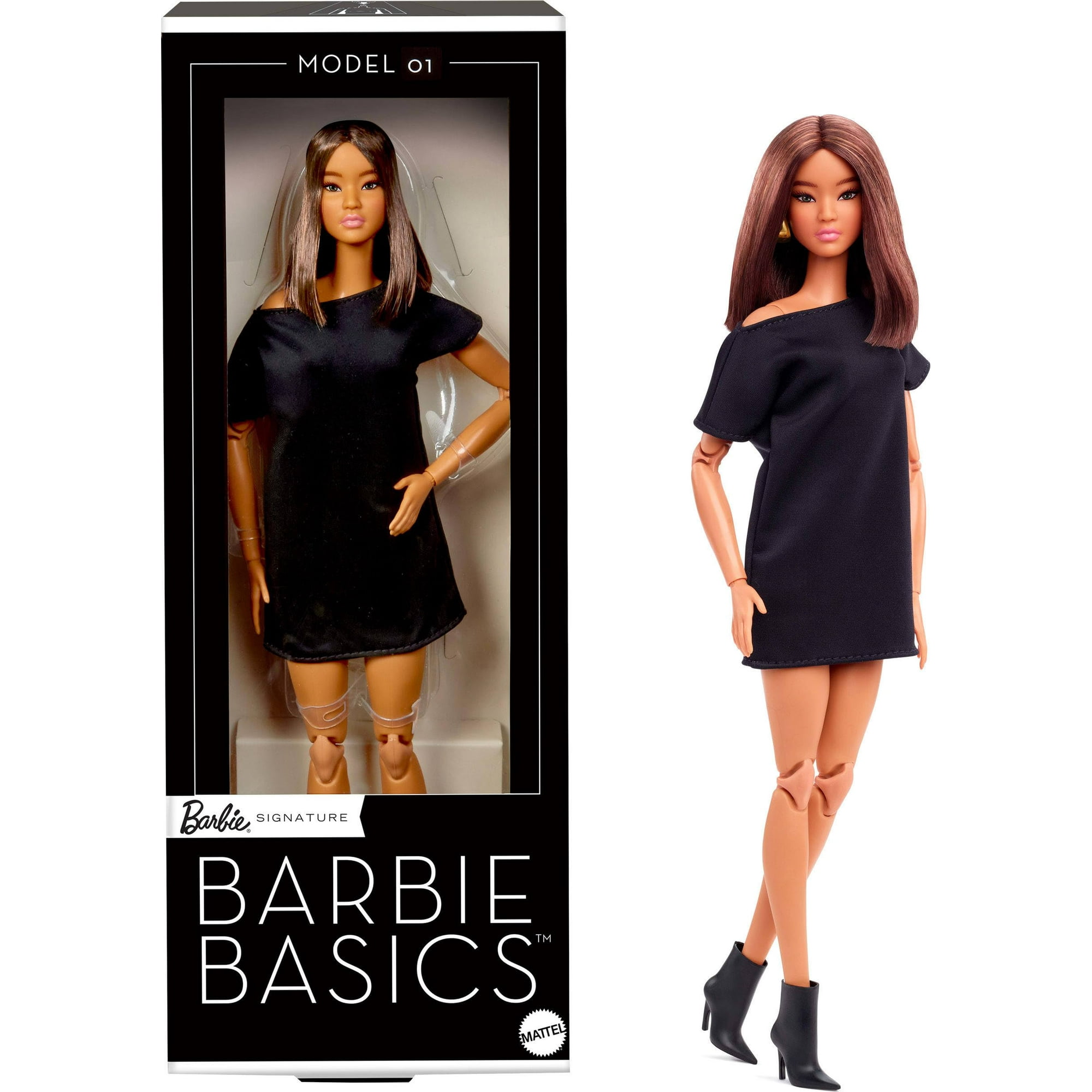 Muñeca De Coleccionista Barbie Basics Modelo 01 Con Cabello Castaño