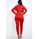 thumbnail image 4 of Conjunto De Dos Piezas De Top Con Cuello Anudado Al Frente Y Pantalones Fruncidos De Rayón Sólido Y Spandex Pesado, 4 of 5